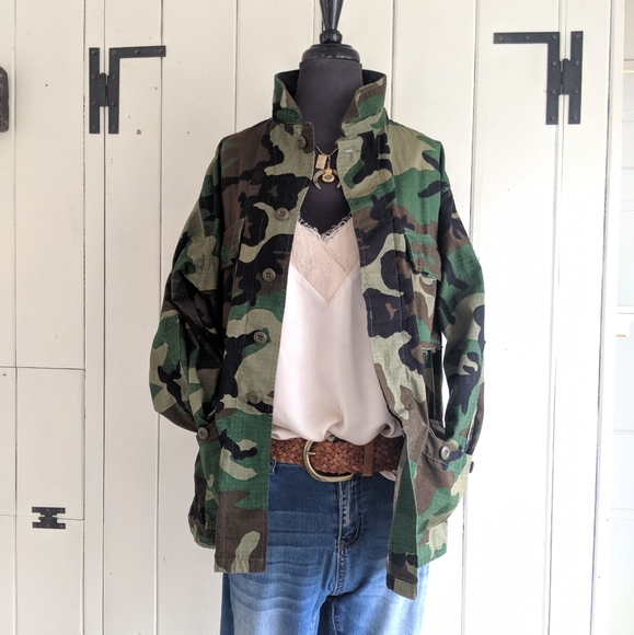Camo "Boyfriend" Shacket M - Picture 3 of 12